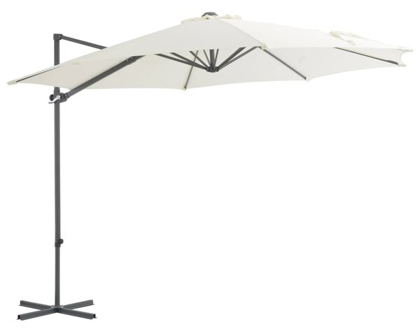 VidaXL homokszínű konzolos napernyő acélrúddal 300 cm