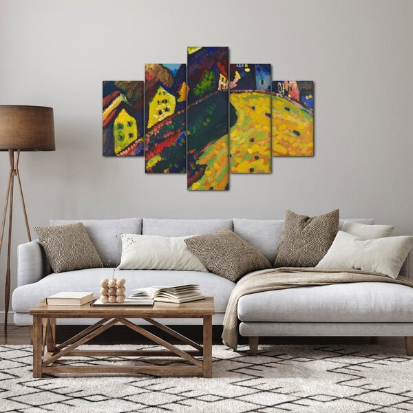 Kép - Vasily Kandinsky, Houses at Murnau, reprodukciók (150x105 cm)