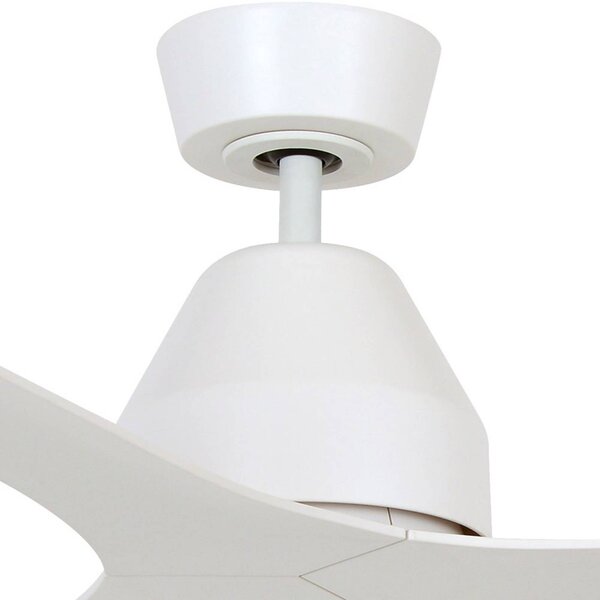 Beacon Lighting Whitehaven mennyezeti ventilátor, fehér, egyenáramú, csendes, 142 cm, Fehér / opál, Nappali / Étkező, Műanyag, Modern