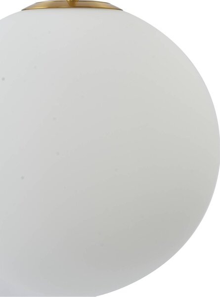 Lucande LED lógó világítás Joran, 1 izzó, fehér, üveg, Fehér / opál, Nappali / Étkező, Üveg, Modern
