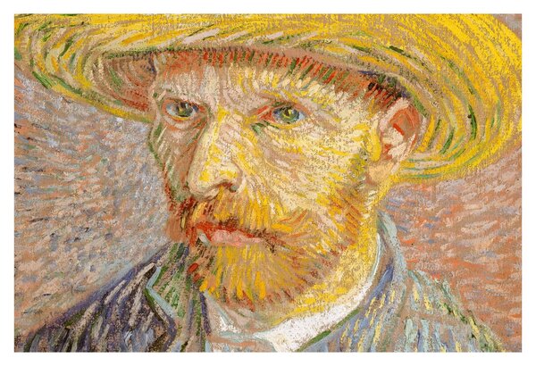 Kép - Vincent van Gogh, Self-Portrait with a Straw Hat (The Potato Peeler), reprodukciók (90x60 cm)