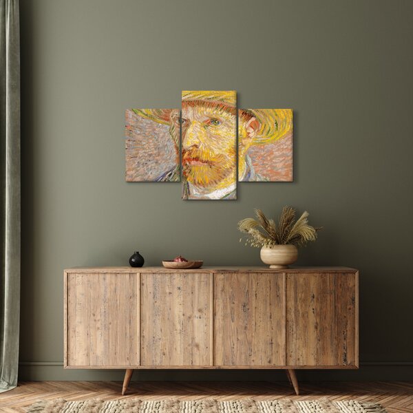 Kép - Vincent van Gogh, Self-Portrait with a Straw Hat (The Potato Peeler), reprodukciók (90x60 cm)