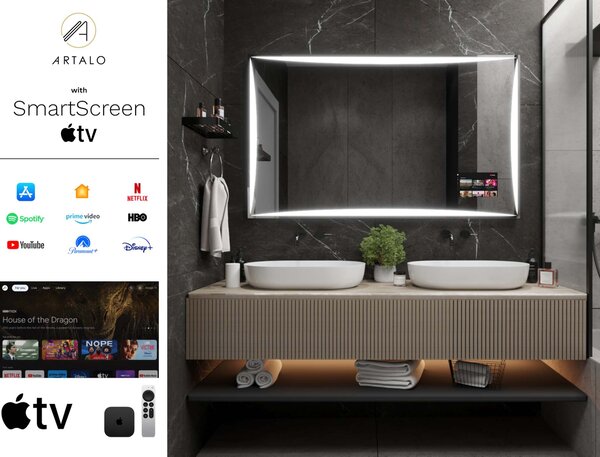 Tükör LED világítással M5 prémium