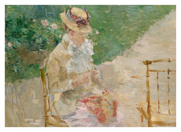 Kép - Berthe Morisot, Young Woman Knitting, reprodukciók (70x50 cm)