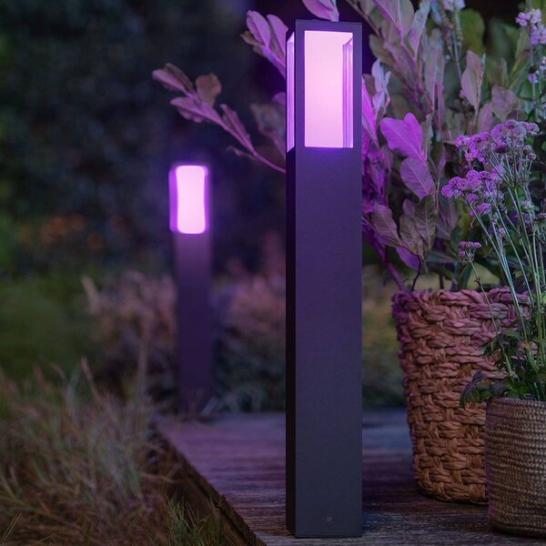 Philips Hue IMPRESS LED ösvény világítás, RGBW, intelligens, dimmelhető, Fekete, Alumínium, Modern