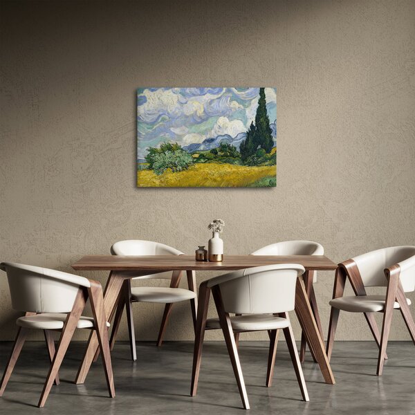 Kép - Vincent van Gogh, Wheat Field with Cypresses, reprodukciók (70x50 cm)