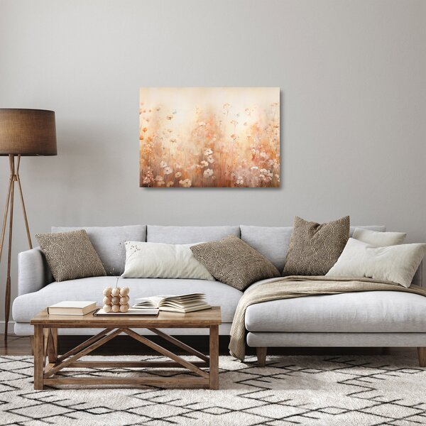Üveg kép - Vadvirágok mintája (70x50 cm)