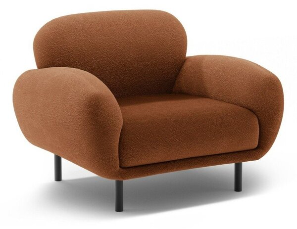 Terrakotta színű buklé fotel Poppy – Micadoni