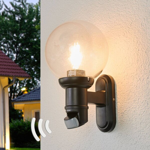 STEINEL L 560 S érzékelős kültéri lámpa fekete, Fekete, Üveg, Modern