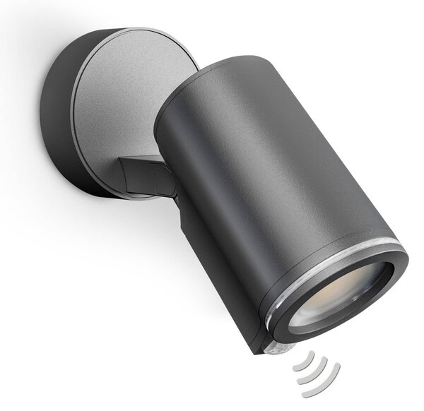STEINEL Smart Sensor kültéri spotlámpa One SC, antracit, IP44, Fekete, Alumínium, Modern