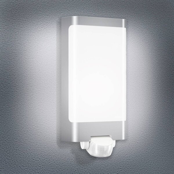 STEINEL L 240 S LED fali világítás érzékelővel, rozsdamentes acél, Alu / szürke / cink, Rozsdamentes acél, Modern