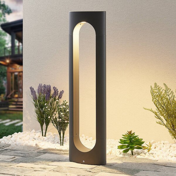 Lucande Fenti LED-es útvilágítás, 65 cm, Fekete, Alumínium, Modern
