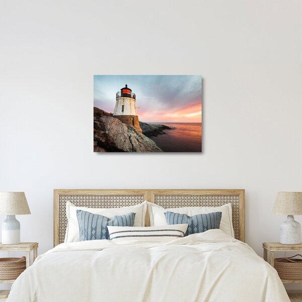 Üveg kép - Castle Hill világítótorony (70x50 cm)