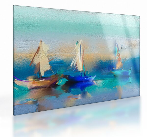 Üveg kép - Tájképfestészet, festészet (70x50 cm)