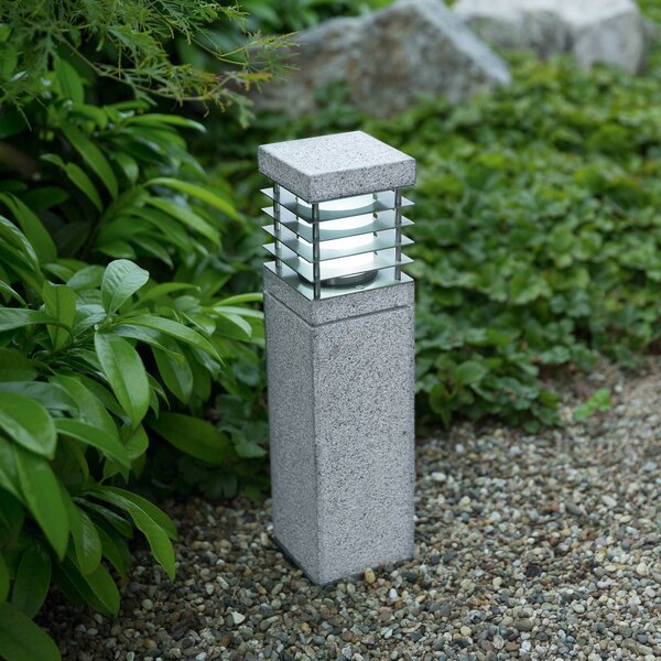Heitronic Valódi gránitból készült - La Mer talapzati lámpa, Alu / szürke / cink, Kő, Modern
