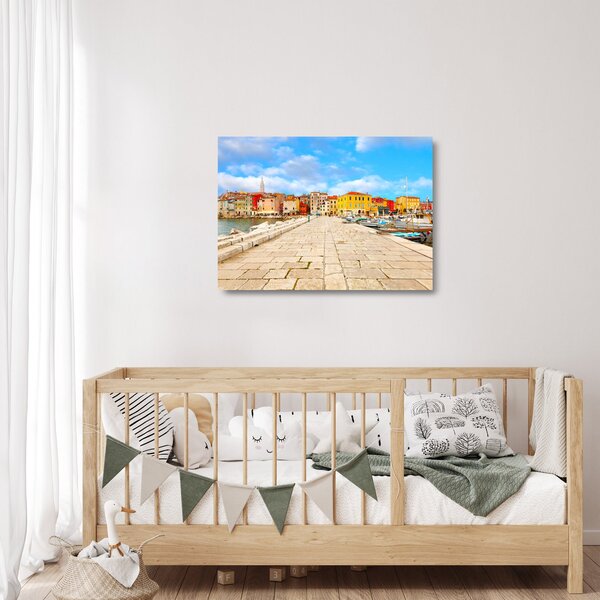 Üveg kép - Poreč régi isztriai városa, Horvátország (70x50 cm)