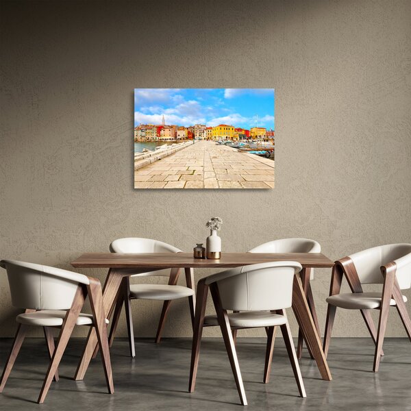 Üveg kép - Poreč régi isztriai városa, Horvátország (70x50 cm)