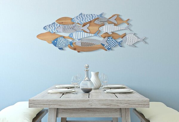 Fém fali dekoráció 91x33,5 cm Fish – Mauro Ferretti