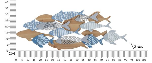 Fém fali dekoráció 91x33,5 cm Fish – Mauro Ferretti