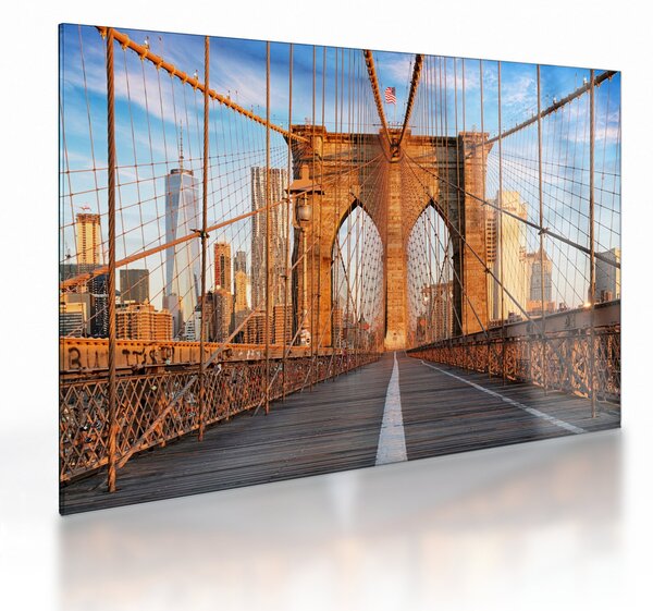 Üveg kép - Brooklyn híd (70x50 cm)