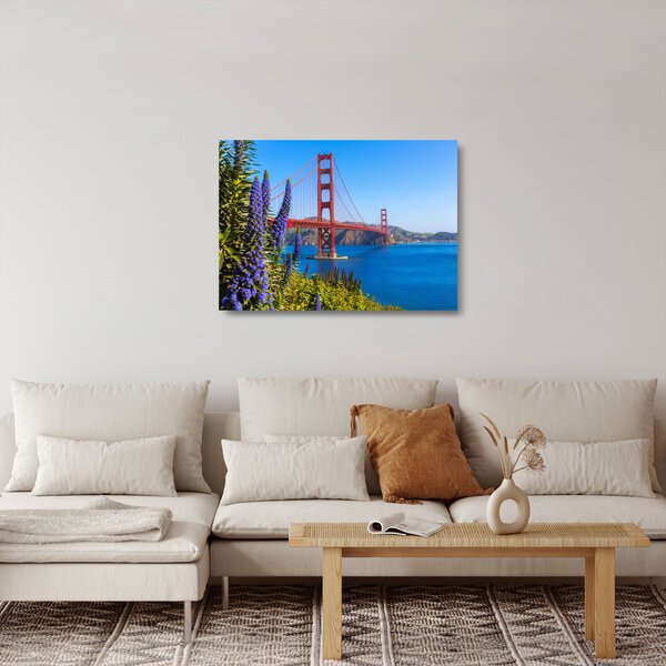 Üveg kép - Golden Gate híd, San Francisco (70x50 cm)