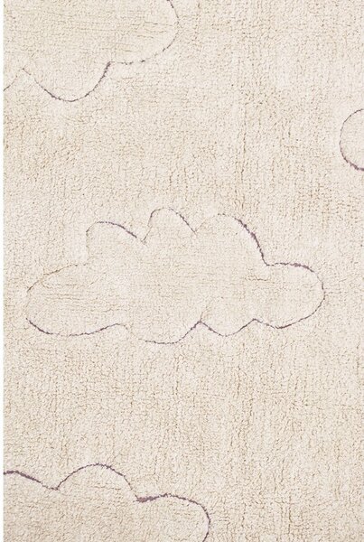 Krémszínű mosható kézi szövésű pamut gyerek szőnyeg 140x200 cm Clouds – Lorena Canals