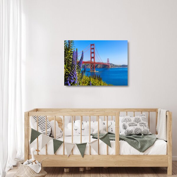 Üveg kép - Golden Gate híd, San Francisco (70x50 cm)