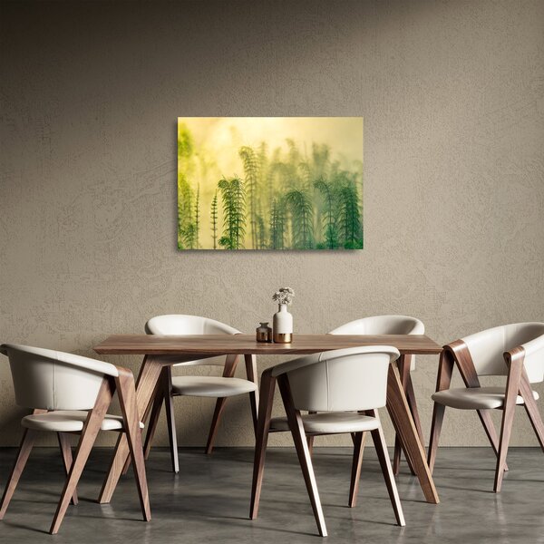 Üveg kép - Részlet a tavaszi ködös természetből (70x50 cm)