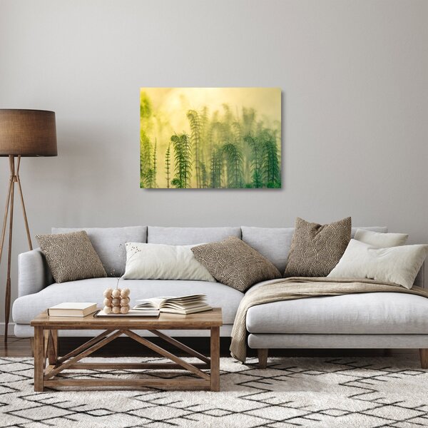Üveg kép - Részlet a tavaszi ködös természetből (70x50 cm)