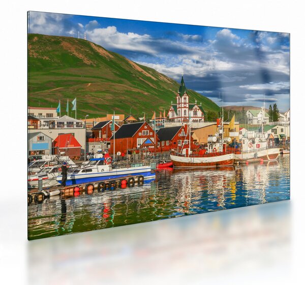 Üveg kép - Húsavík (70x50 cm)