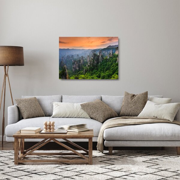 Üveg kép - Zhangjiajie Nemzeti Erdei Park (70x50 cm)