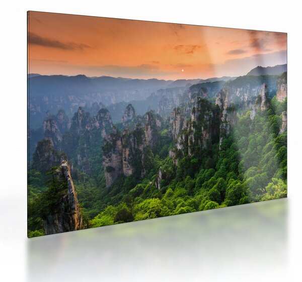 Üveg kép - Zhangjiajie Nemzeti Erdei Park (70x50 cm)