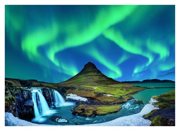 Üveg kép - Kirkjufell, Izland (70x50 cm)
