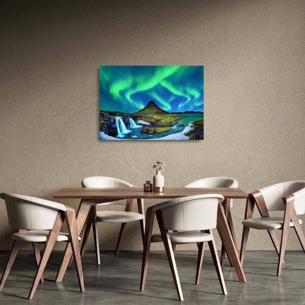Üveg kép - Kirkjufell, Izland (70x50 cm)