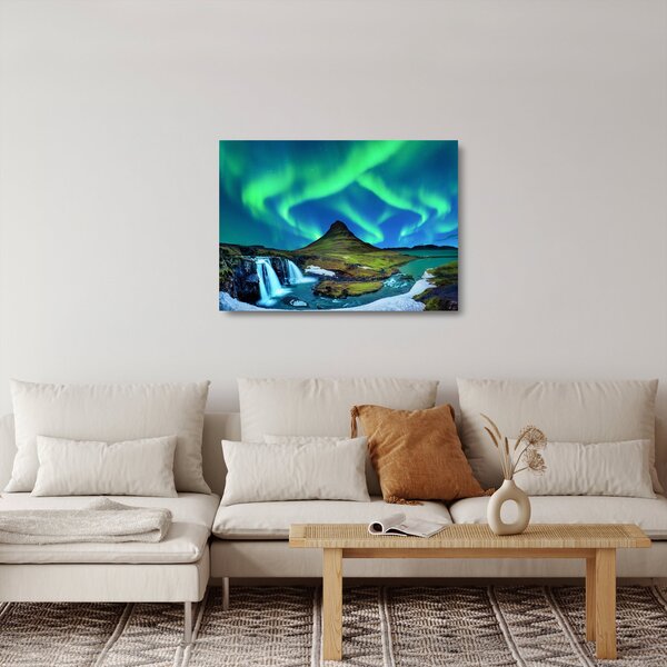 Üveg kép - Kirkjufell, Izland (70x50 cm)