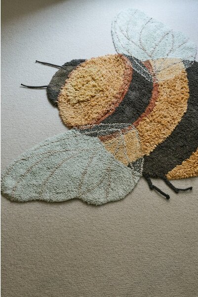 Sárga mosható kézi szövésű pamut gyerek szőnyeg 115x150 cm Bee – Lorena Canals