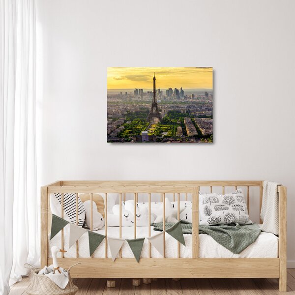 Üveg kép - Párizsi panoráma (70x50 cm)
