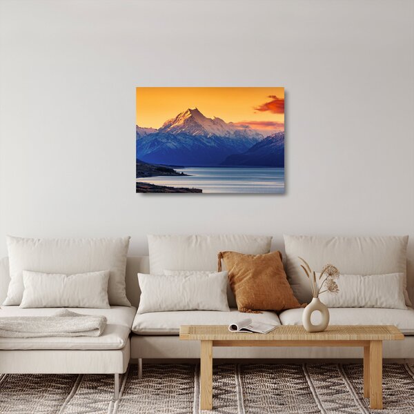 Üveg kép - Pukaki-tó (70x50 cm)