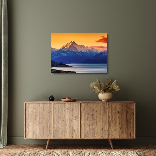 Üveg kép - Pukaki-tó (70x50 cm)