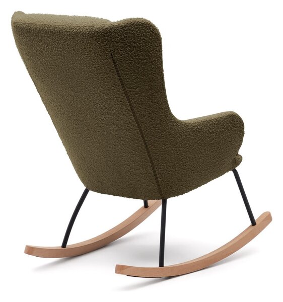 Zöld buklé hintafotel Maustin – Kave Home