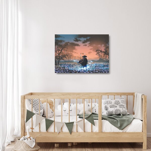 Üveg kép - Egy harcos illusztrációja (70x50 cm)
