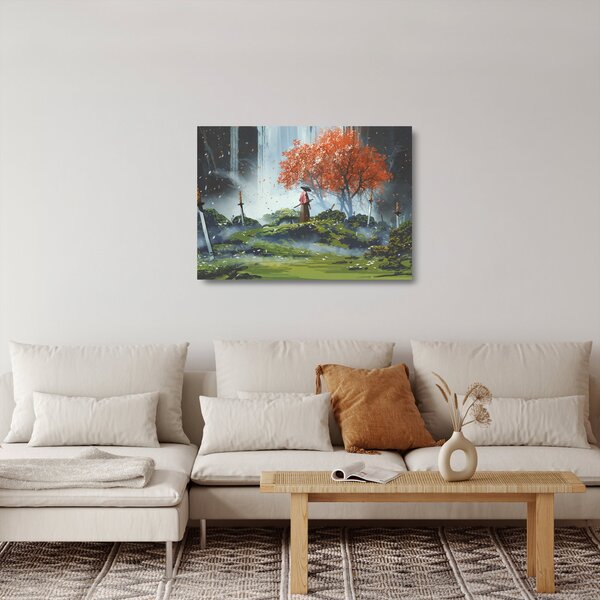 Üveg kép - A kardok kertjének illusztrációja (70x50 cm)