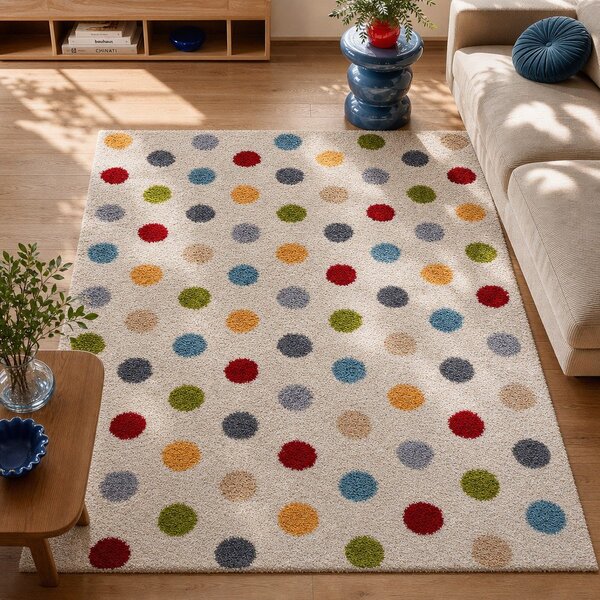 Krémszínű szőnyeg 133x190 cm Norge Dots – Universal