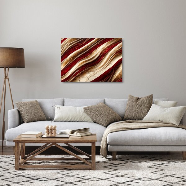 Üveg kép - Arany - fehér textúra (70x50 cm)