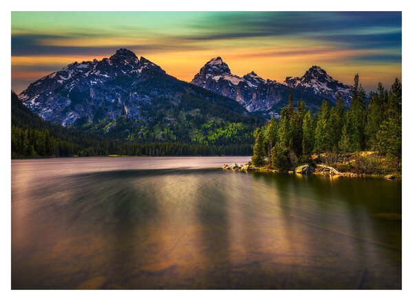 Üveg kép - Grand Teton Nemzeti Park (70x50 cm)