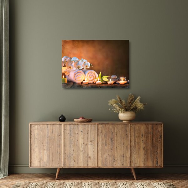 Üveg kép - Relax és Spa (70x50 cm)
