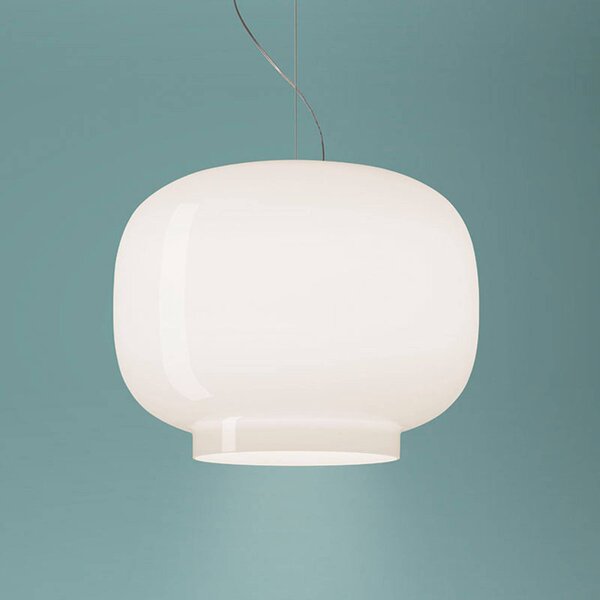 Foscarini Chouchin Bianco 1 függő lámpa E27 LED, dimmelhető, Fehér / opál, Konyha, Üveg, Dizájn