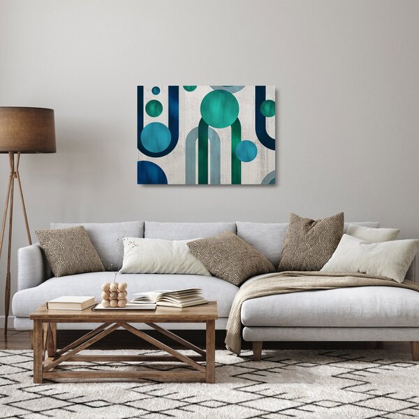 Üveg kép - Vonalak és kör alakzatok (70x50 cm)