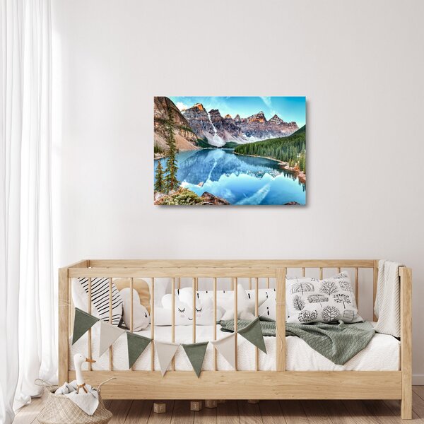Üveg kép - Moraine-tó (70x50 cm)