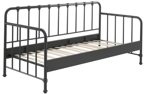 Fekete fém ágy Vipack Bronxx 90 x 200 cm